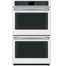 29-3/4 in. 10 cu. ft. Double Oven in Matte White/Brushed Bronze