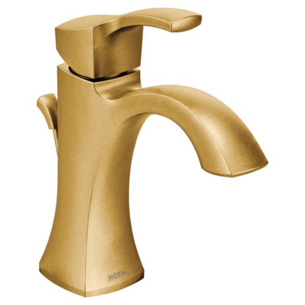 Moen Brushed Gold Single Handle Monoblock Bathroom Sink Faucet 