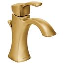 Single Handle Monoblock Bathroom Sink Faucet in Brushed Gold