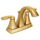 Two Handle Centerset Bathroom Sink Faucet in Brushed Gold
