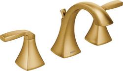 Two Handle Widespread Bathroom Sink Faucet in Brushed Gold