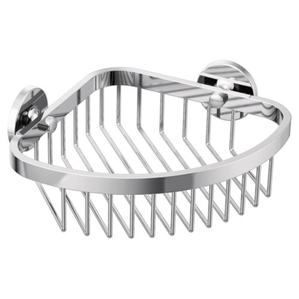Creative Specialties International Polished Chrome 7-9/16 x 2-7/8 x 7-9/16 in. Stainless Steel Metal Shower Basket 