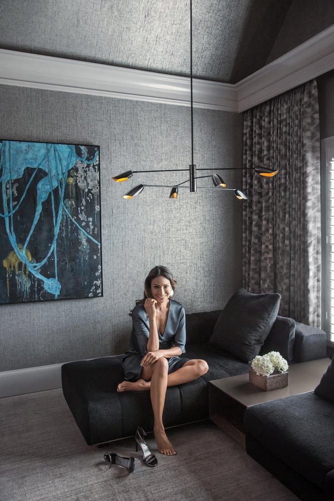 Fredrick Ramond Black 50 x 11 in. 6W 3-Tier 6-Light LED Chandelier 