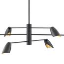 Fredrick Ramond Black 50 x 11 in. 6W 3-Tier 6-Light LED Chandelier 
