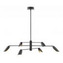 50 x 11 in. 6W 3-Tier 6-Light LED Chandelier in Black