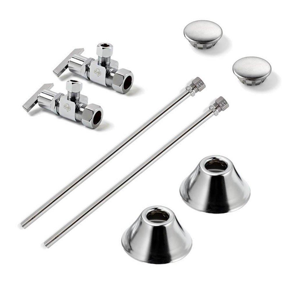McGuire Manufacturing Chrome Plated LF 1/2X3/8 HVY LAV SPLY KIT CP 