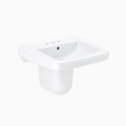 21-1/2 in. Wall Mount Rectangular Vitreous China Bathroom Sink in White