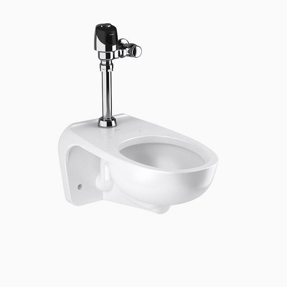 Sloan Valve White 1.1 gpf Elongated Wall Mount One Piece Toilet 
