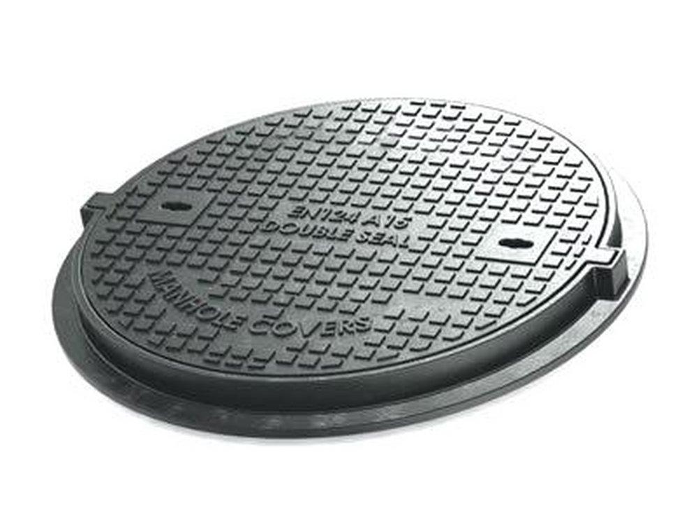 Star Pipe Products Cast Iron Sanitary Sewer Manhole Ring and Cover - City of Houston 