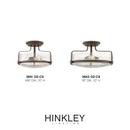 Hinkley Oil Rubbed Bronze 100W 3-Light Semi-Flush Mount Ceiling Fixture 