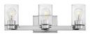 Hinkley Polished Chrome 100W 3-Light Medium E-26 Vanity Fixture 