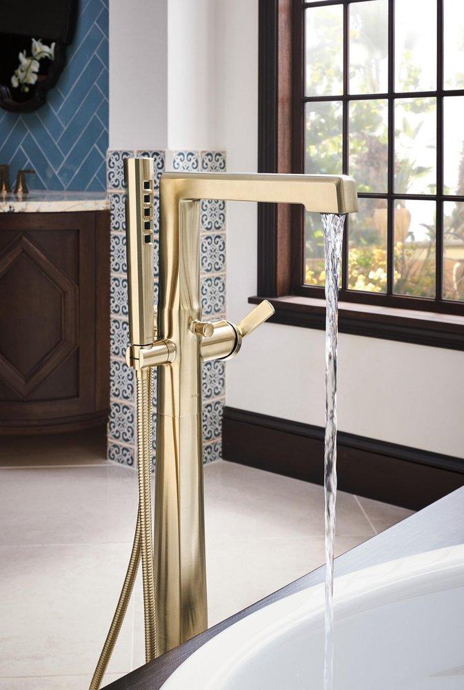 Brizo Luxe Gold Single Lever Handle Tub Filler Trim Only 