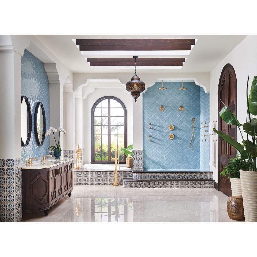 Brizo Luxe Gold Single Lever Handle Tub Filler Trim Only 