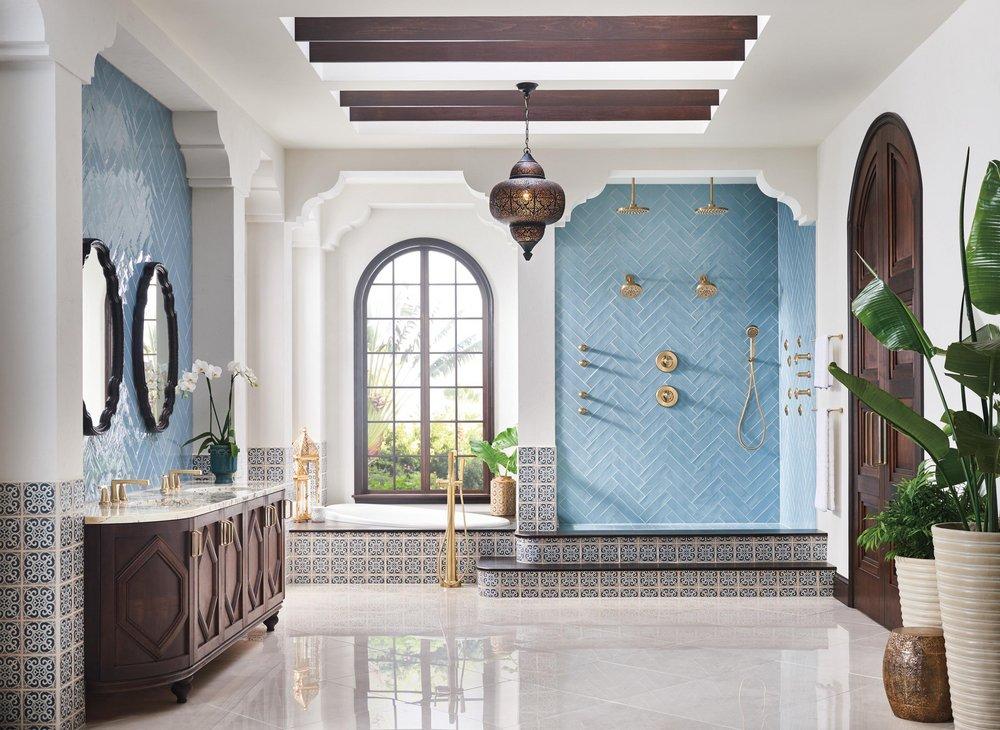 Brizo Luxe Gold Single Lever Handle Tub Filler Trim Only 