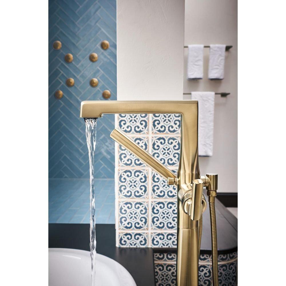 Brizo Luxe Gold Single Lever Handle Tub Filler Trim Only 