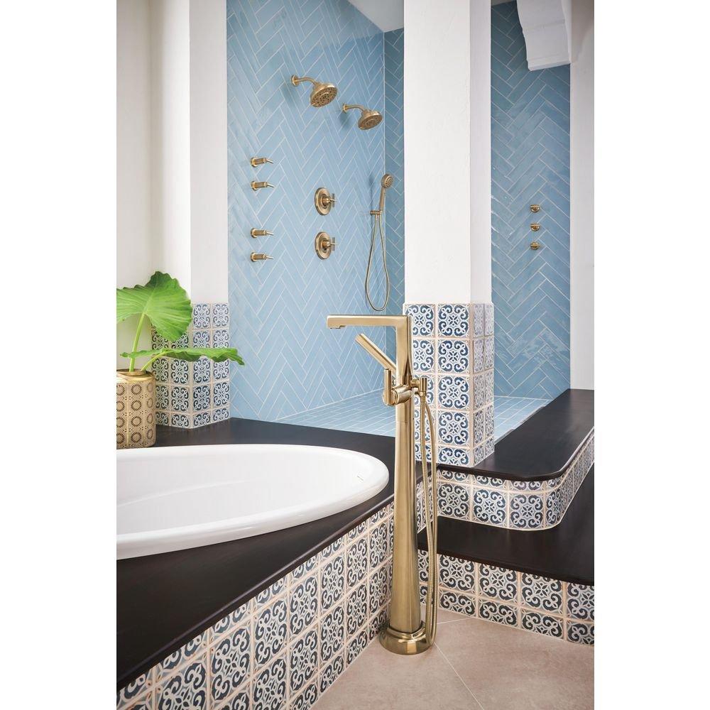 Brizo Luxe Gold Single Lever Handle Tub Filler Trim Only 