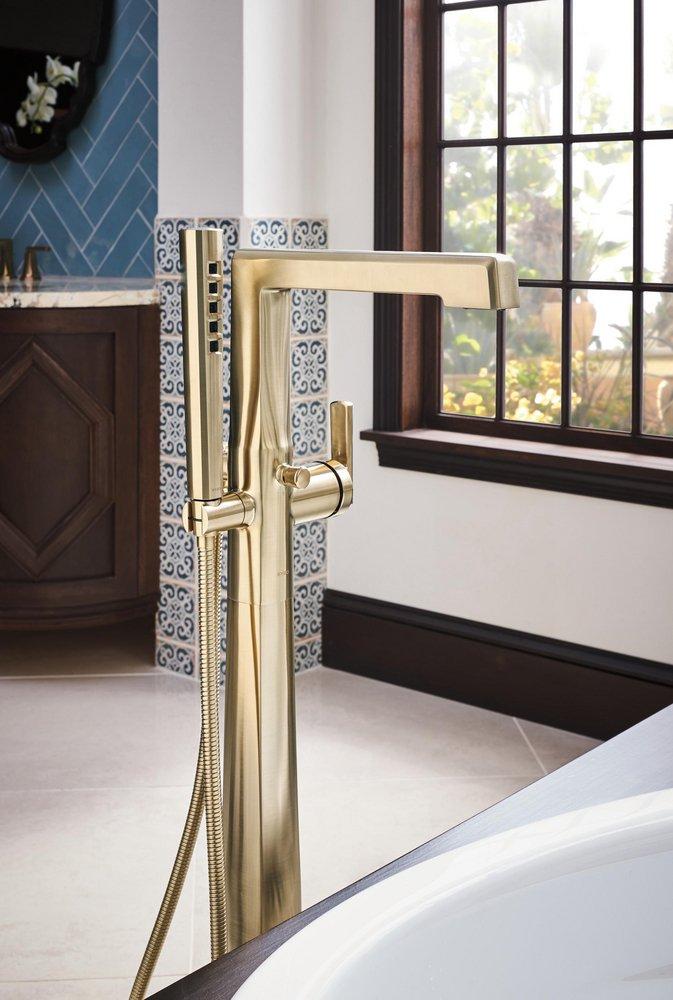 Brizo Luxe Gold Single Lever Handle Tub Filler Trim Only 