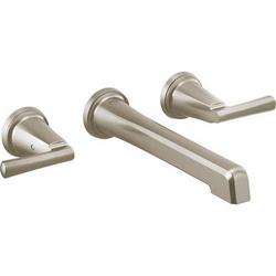 Two Handle Wall Mount Bathroom Sink Faucet in Brilliance&reg; Luxe Nickel&reg; (Handles Sold Separately)