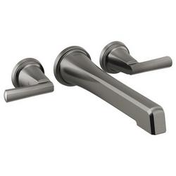 Two Handle Wall Mount Tub Filler in Polished Nickel