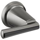 2 in. Zinc Handle Kit in Luxe Steel with Black Crystal