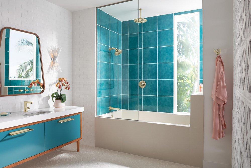 Brizo Polished Nickel Single Handle Bathtub & Shower Faucet (Trim Only) 