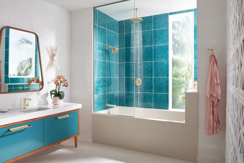 Brizo Polished Nickel Single Handle Bathtub & Shower Faucet (Trim Only) 