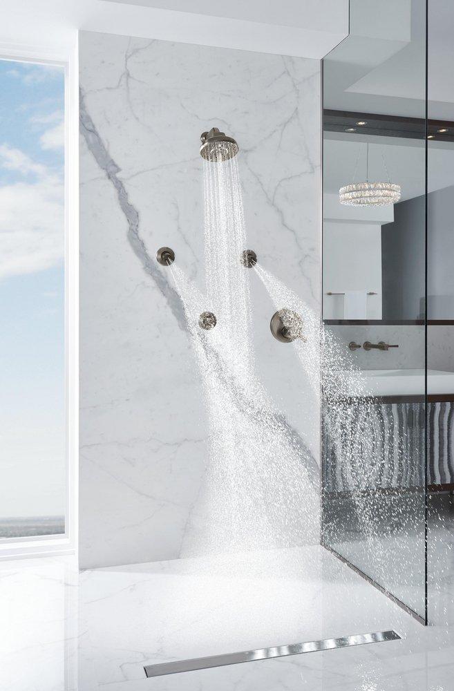 Brizo Luxe Steel Widespread Bathroom Sink Faucet (Handles Sold Separately) 