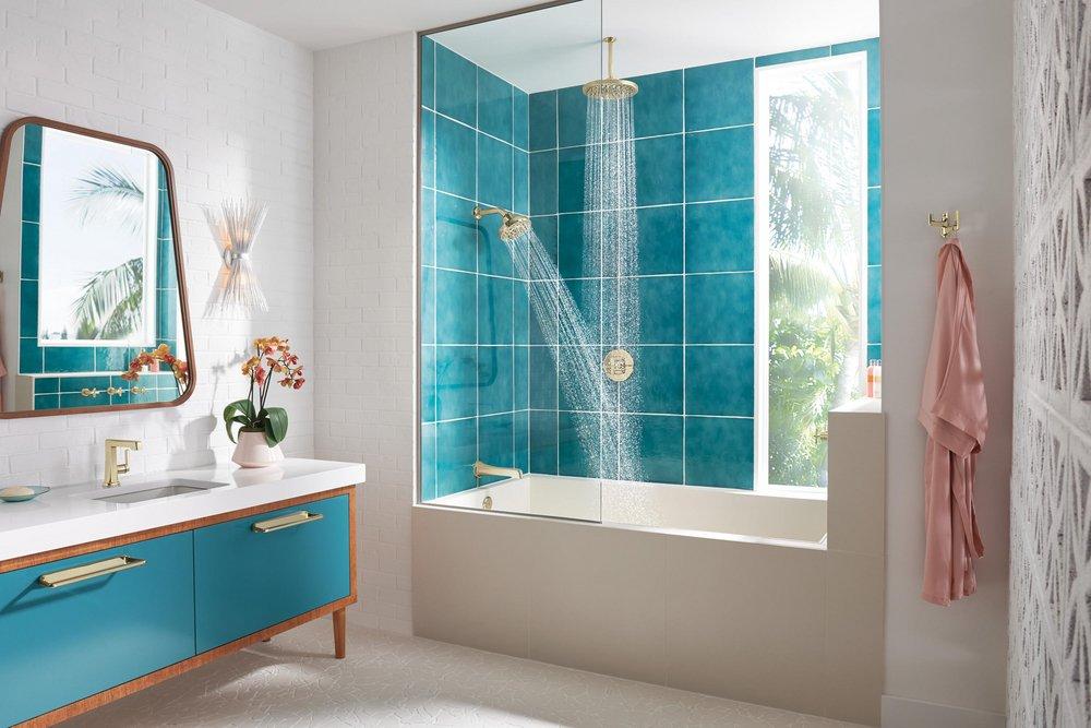 Brizo Polished Nickel Single Function Full Spray Showerhead 