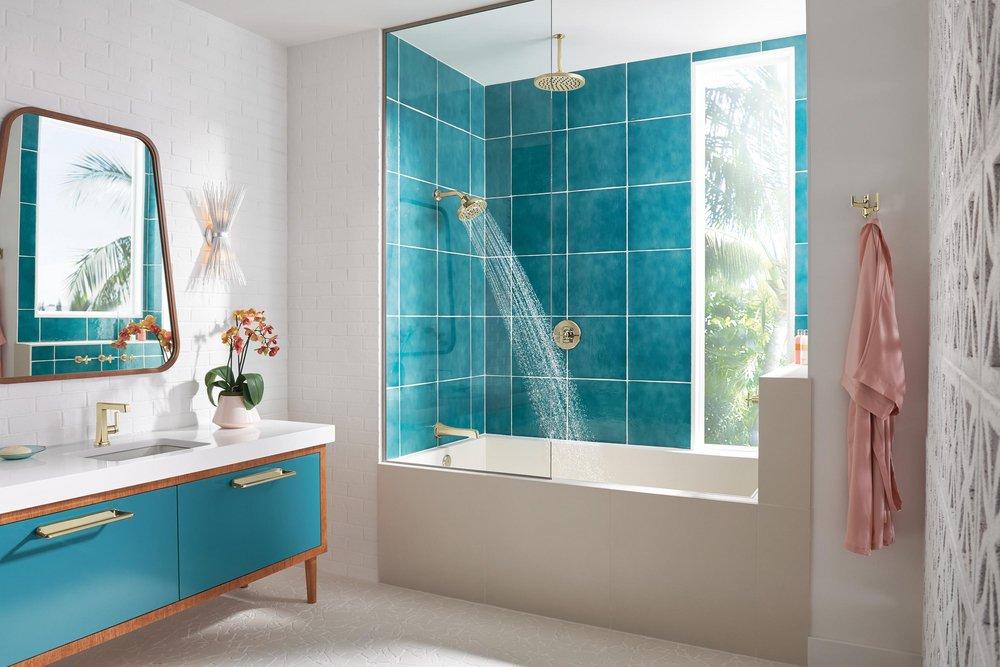 Brizo Polished Nickel Single Function Full Spray Showerhead 