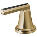 3-3/4 in. Brass Handle Kit in Luxe Gold with Black Crystal