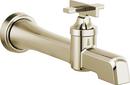 Single Handle Wall Mount Bathroom Sink Faucet in Luxe Gold