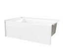 Aquatic White 60 x 37-1/4 in. Soaker Alcove Bathtub in White 
