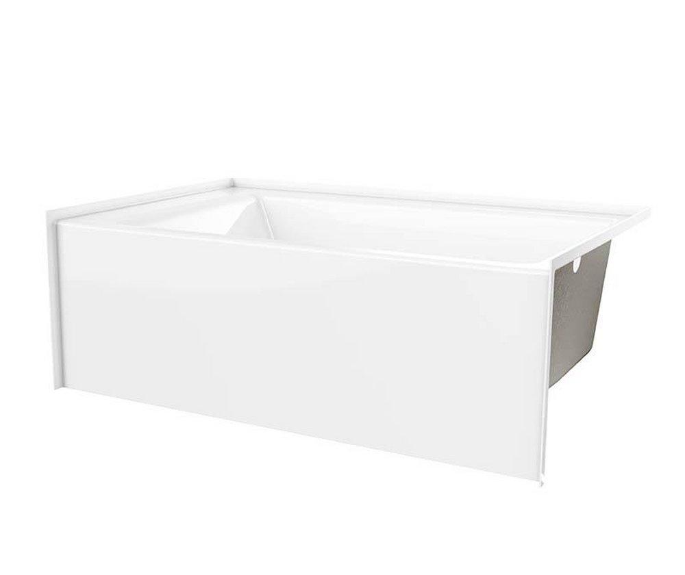 Aquatic White 60 x 37-1/4 in. Soaker Alcove Bathtub in White 