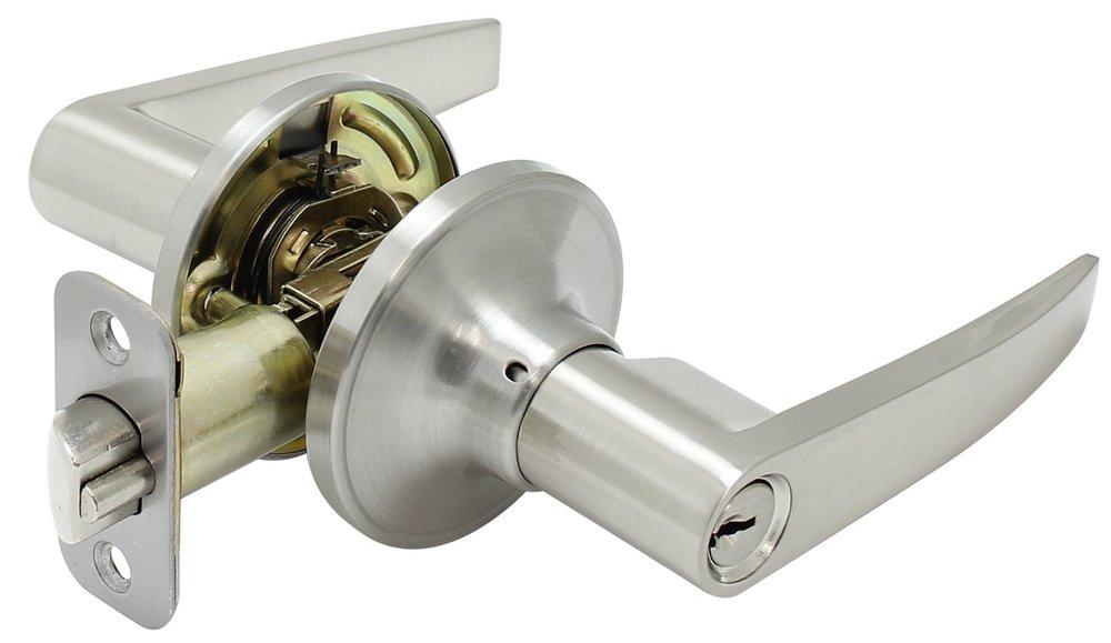 Cal-Royal Satin Nickel Grade 3 Residential Leverset Storeroom Lock 
