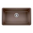 30 x 18 in. No Hole Composite Single Bowl Undermount Kitchen Sink in Cafe Brown