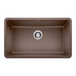 30 in. Undermount Silgranit Single Bowl Kitchen Sink in Café