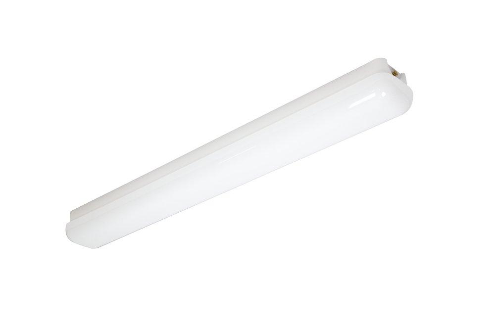 White 4 ft. 40W 120/277V LED Flush Mount Ceiling Fixture 
