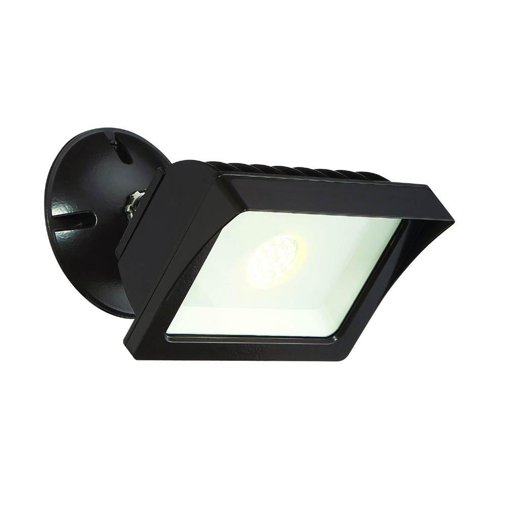 Bronze 6-3/25 in. 20W 120V 1-Light Integrated LED Adjustable Single Head Flood Light 