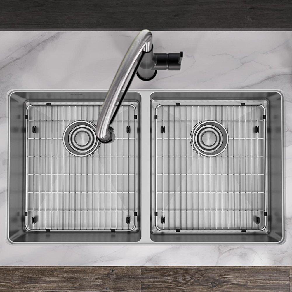 Elkay Polished Satin 33 x 22 in. Stainless Steel Double Bowl Dual Mount Kitchen Sink in Polished Satin 