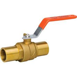 1 in. Brass Full Port Plain End Ball Valve