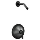 2.5 gpm Single Lever Handle Shower Faucet Trim Only in Matte Black