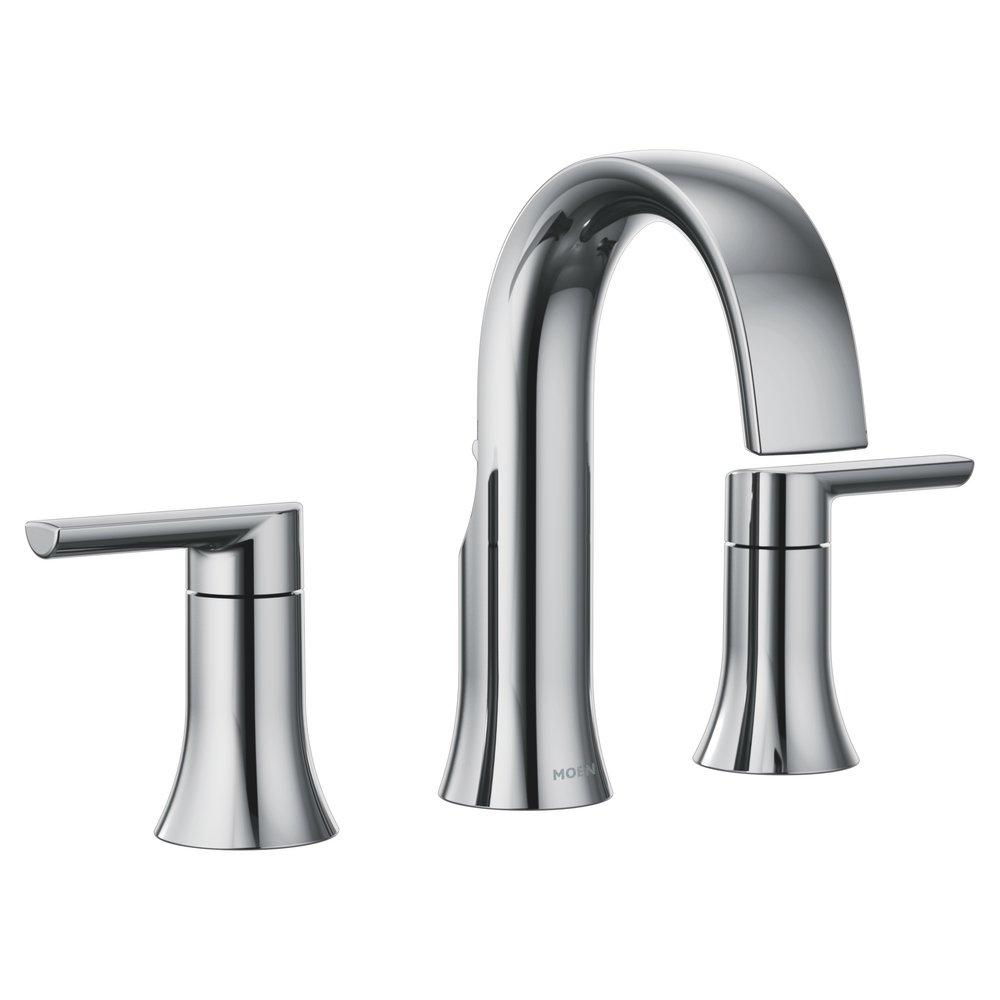 Moen Chrome Two Handle Widespread Bathroom Sink Faucet (Trim Only) 