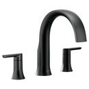 Two Handle Roman Tub Faucet in Matte Black (Trim Only)