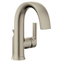 Single Handle Monoblock Bathroom Sink Faucet in Brushed Nickel