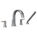 Moen Polished Chrome Double Lever Handle 4 Hole Widespread High Arc Roman Tub Faucet Trim Only 