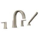 Two Handle Roman Tub Faucet with Handshower in Brushed Nickel (Trim Only)