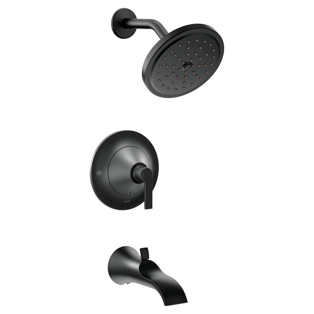 Moen Matte Black Single Handle Single Function Bathtub & Shower Faucet (Trim Only) 