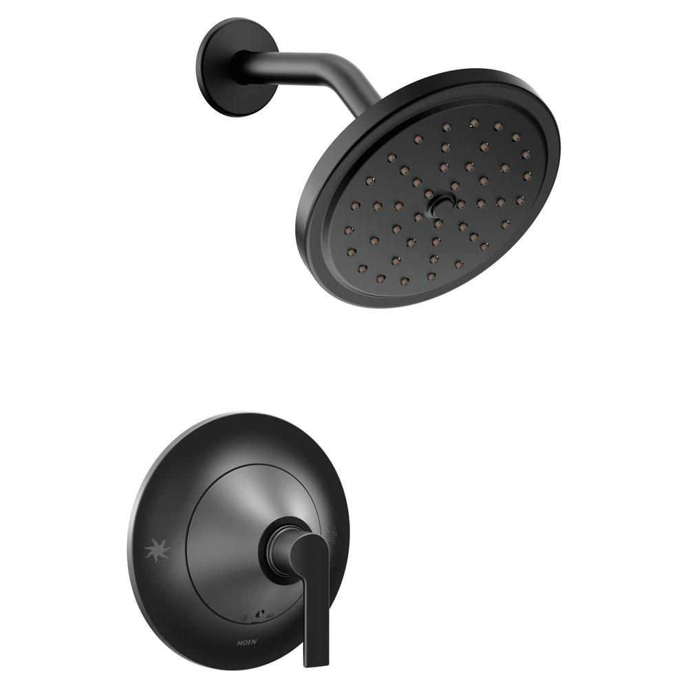 Moen Matte Black Single Handle Single Shower Faucet Trim Only 