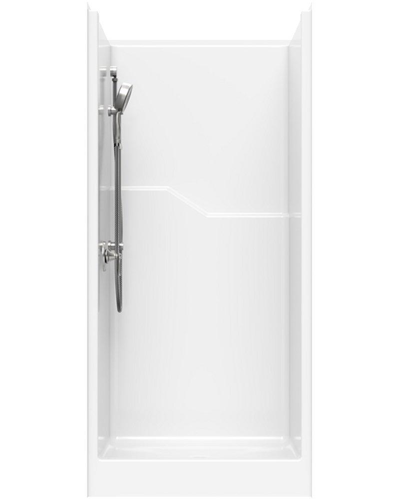 EverFab White 38 x 38-1/2 x 80-3/4 in. Alcove Shower Unit 