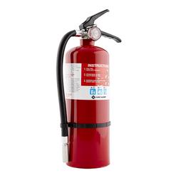 5 lb. Dry Powder, Steel and Plastic Fire Extinguisher in White